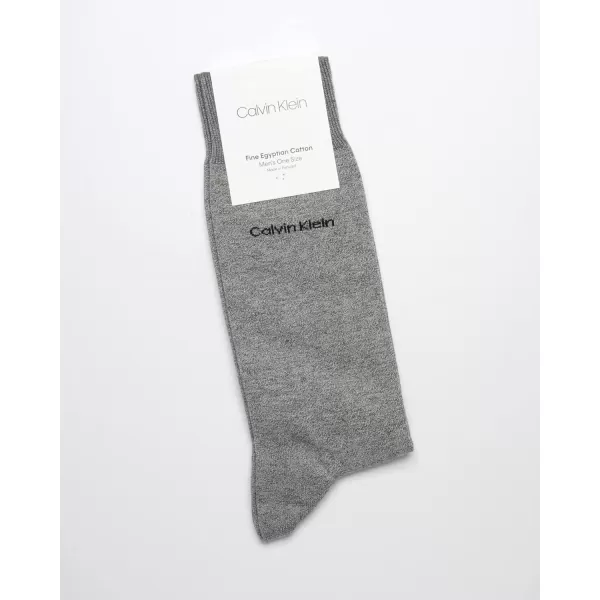 Calvin Klein Mens Socks  Luxury Cotton Blend Dress Socks 1 PairSaltPepper