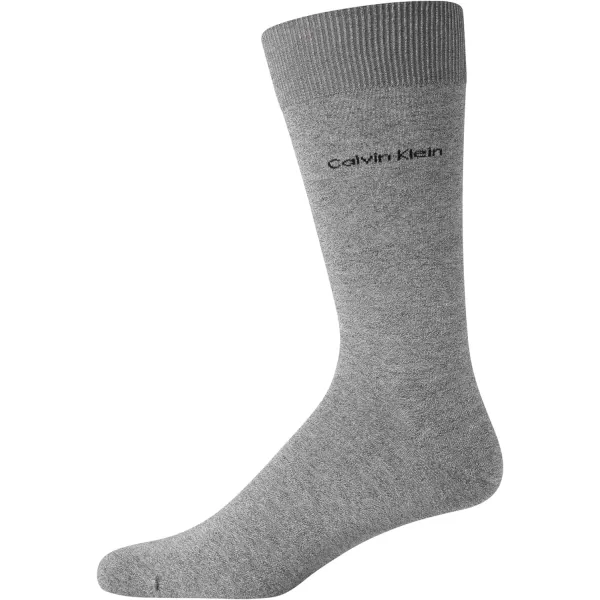 Calvin Klein Mens Socks  Luxury Cotton Blend Dress Socks 1 PairSaltPepper