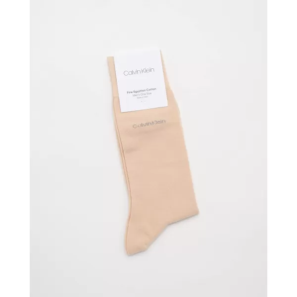 Calvin Klein Mens Socks  Luxury Cotton Blend Dress Socks 1 PairTaupe