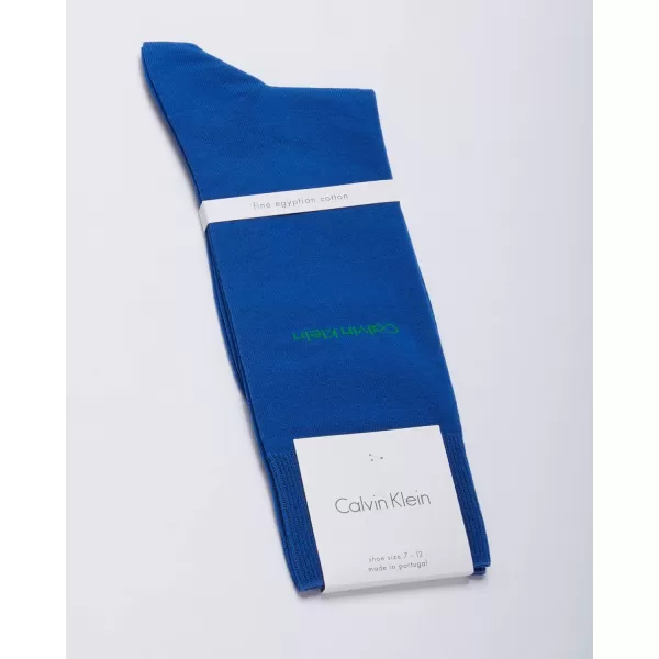 Calvin Klein Mens Socks  Luxury Cotton Blend Dress Socks 1 PairTrue Royal