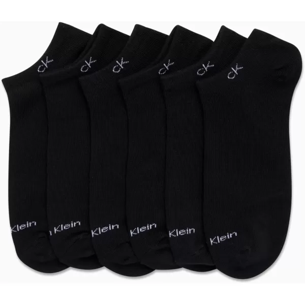 Calvin Klein Mens Socks  No Show Ankle Socks 6 PackBlack