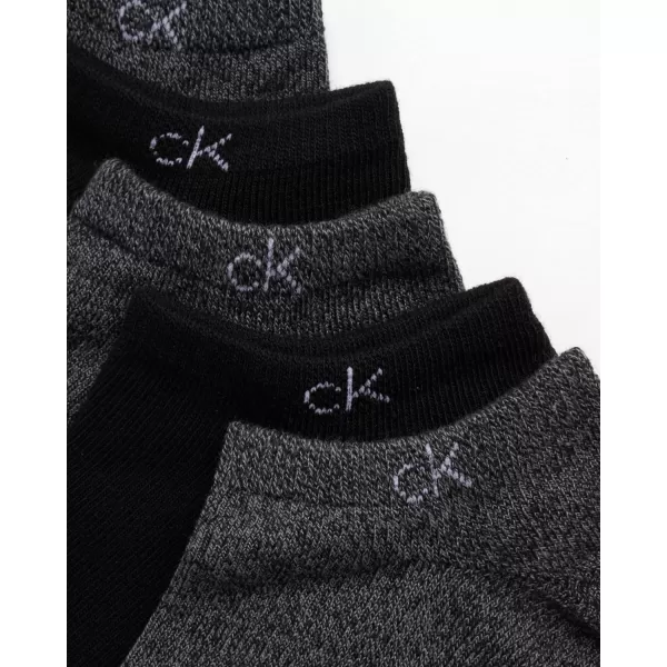 Calvin Klein Mens Socks  No Show Ankle Socks 6 PackGreyBlack