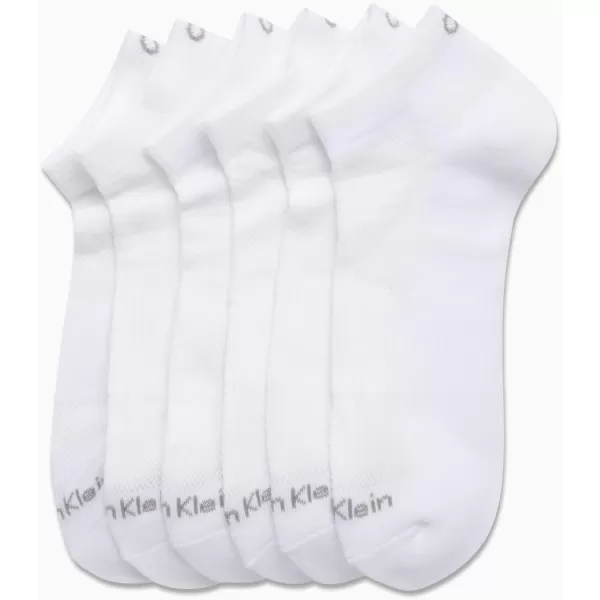 Calvin Klein Mens Socks  No Show Ankle Socks 6 PackPure White