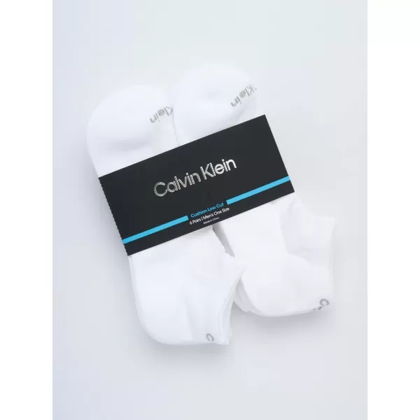 Calvin Klein Mens Socks  No Show Ankle Socks 6 PackPure White