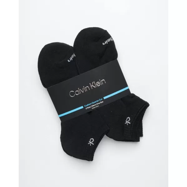 Calvin Klein Mens Socks  No Show Low Cut Athletic Socks 6 PackBlack Classic
