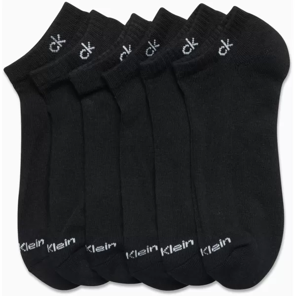 Calvin Klein Mens Socks  No Show Low Cut Athletic Socks 6 PackBlack Classic