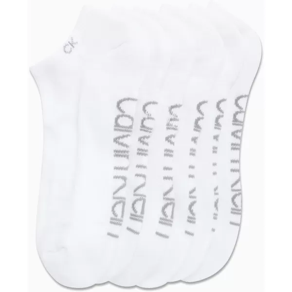 Calvin Klein Mens Socks  No Show Low Cut Athletic Socks 6 PackTrue White