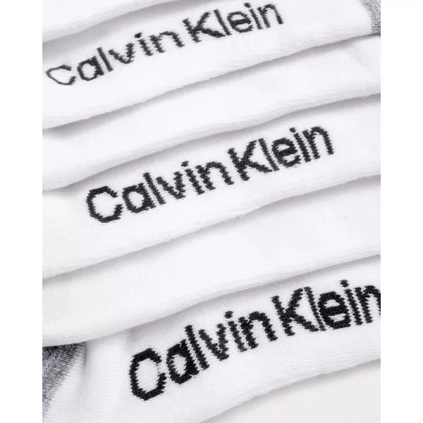 Calvin Klein Mens Socks  No Show Low Cut Athletic Socks 6 PackWhite Pure