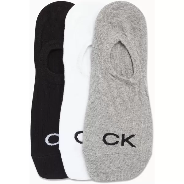 Calvin Klein Mens Socks  No Show Sneaker Liner Socks 3 PackAssorted  Low