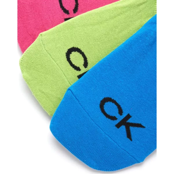 Calvin Klein Mens Socks  No Show Sneaker Liner Socks 3 PackAssortment