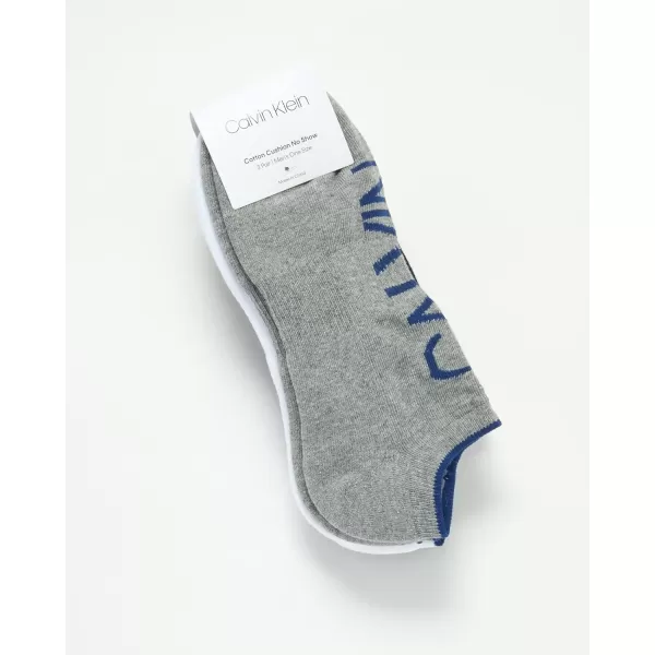 Calvin Klein Mens Socks  No Show Sneaker Liner Socks 3 PackBlackWhiteGrey