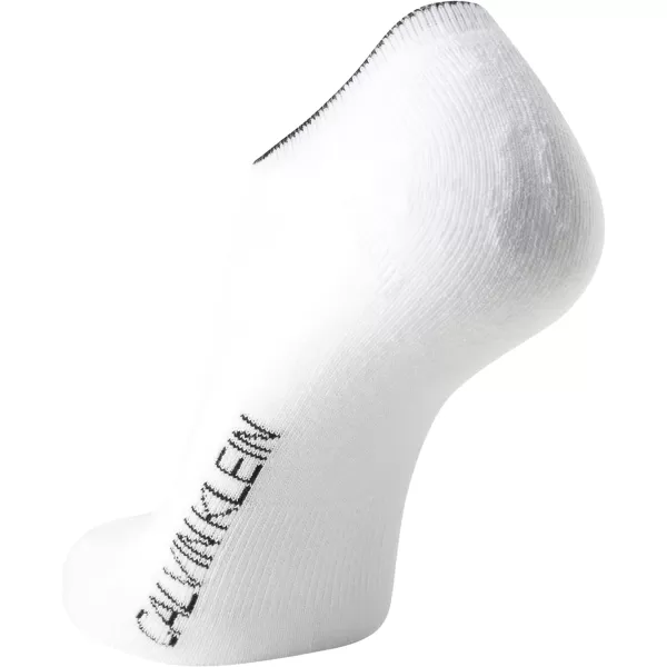 Calvin Klein Mens Socks  No Show Sneaker Liner Socks 3 PackSolid White