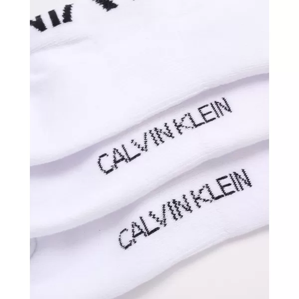 Calvin Klein Mens Socks  No Show Sneaker Liner Socks 3 PackSolid White