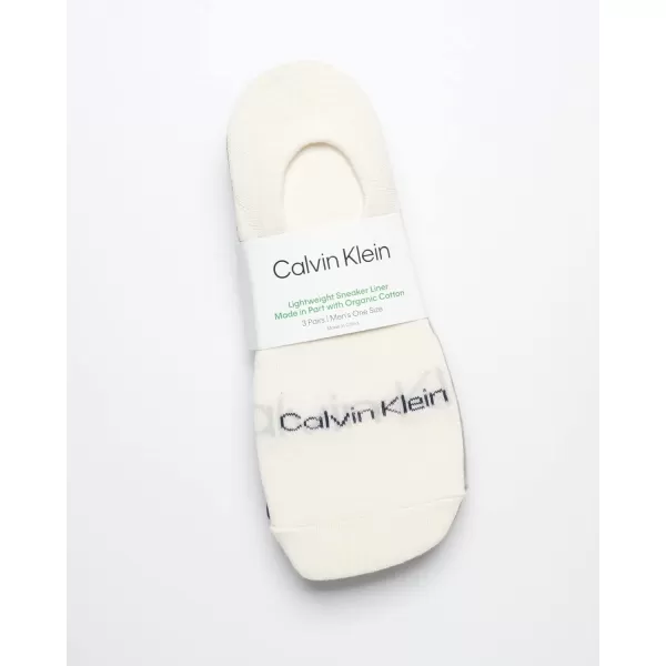 Calvin Klein Mens Socks  No Show Sneaker Liner Socks 3 PackTan Multi