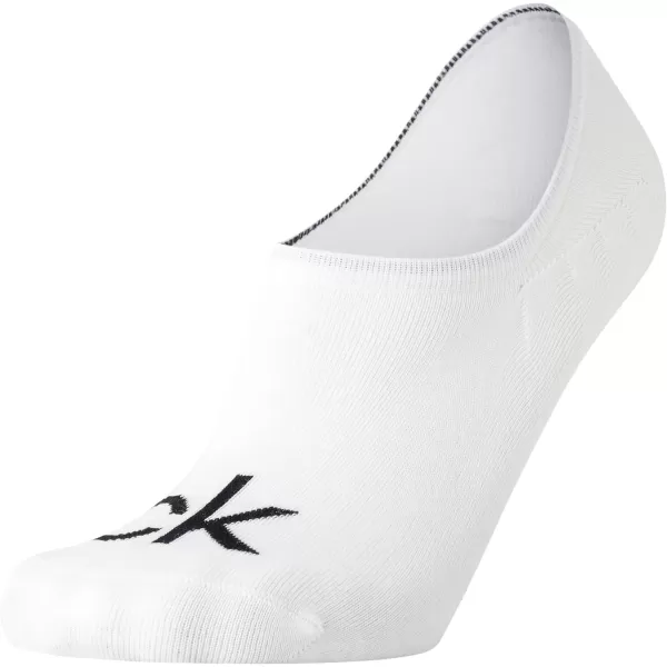 Calvin Klein Mens Socks  No Show Sneaker Liner Socks 3 PackWhite  Low