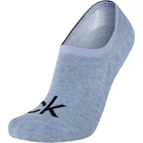 Calvin Klein Mens Socks  No Show Sneaker Liner Socks 6 PackBlue