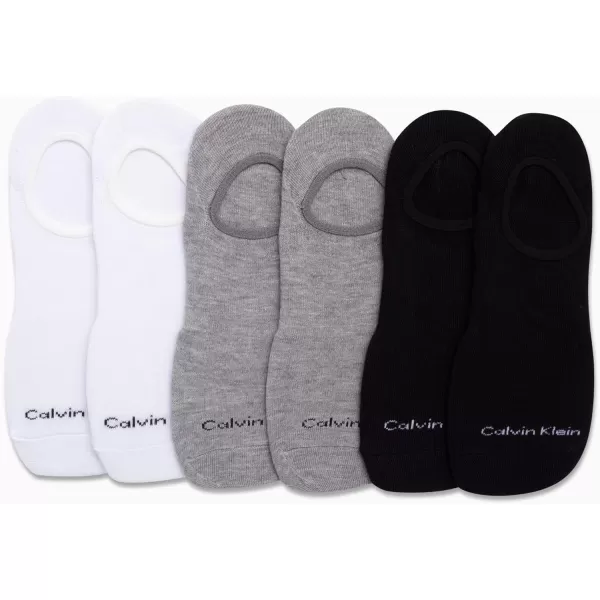 Calvin Klein Mens Socks  No Show Sneaker Liner Socks 6 PackMulticolored