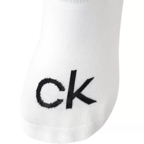 Calvin Klein Mens Socks  No Show Sneaker Liner Socks 6 PackSolid White