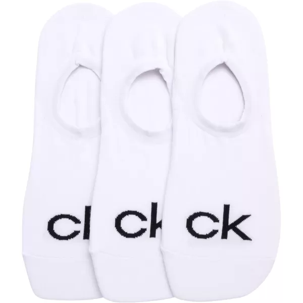 Calvin Klein Mens Socks  No Show Sneaker Liner Socks 6 PackSolid White