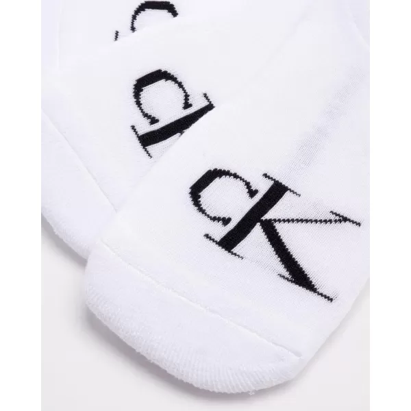 Calvin Klein Mens Socks  No Show Sneaker Liner Socks 6 PackWhite Logo