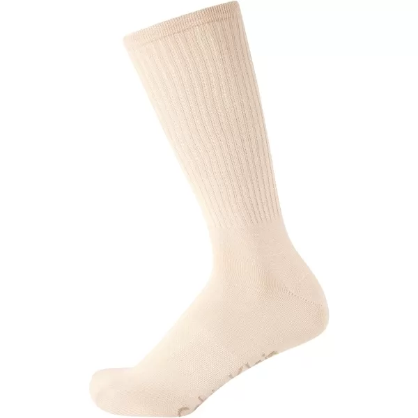 Calvin Klein Mens Socks  Sustainable SuperSoft Luxury Cushion Athletic Crew Socks 2 PackCream