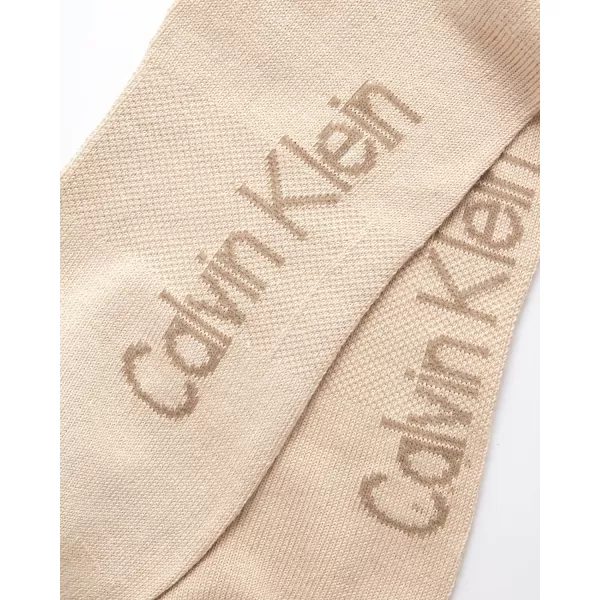 Calvin Klein Mens Socks  Sustainable SuperSoft Luxury Cushion Athletic Crew Socks 2 PackCream