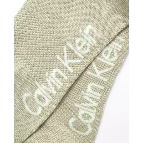 Calvin Klein Mens Socks  Sustainable SuperSoft Luxury Cushion Athletic Crew Socks 2 PackPistachio