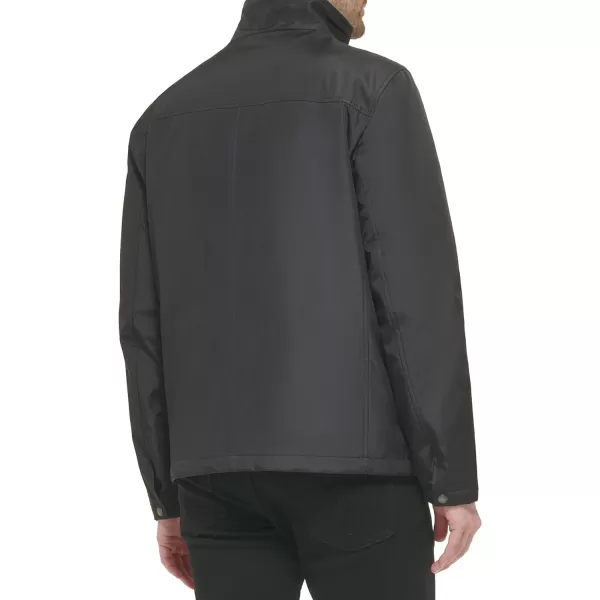 Calvin Klein Mens Stand Collar Poly JacketBlack