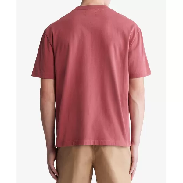 Calvin Klein Mens Stencil Logo Relaxed TeeRaspberry Blush