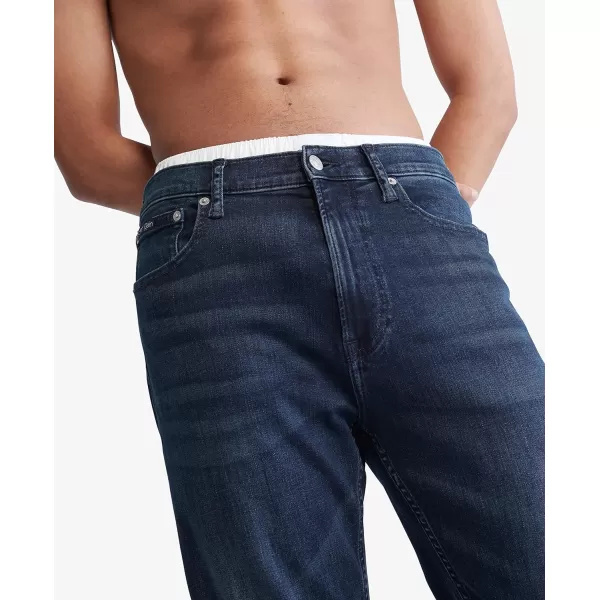 Calvin Klein Mens Straight Fit JeansBoston Blue Black