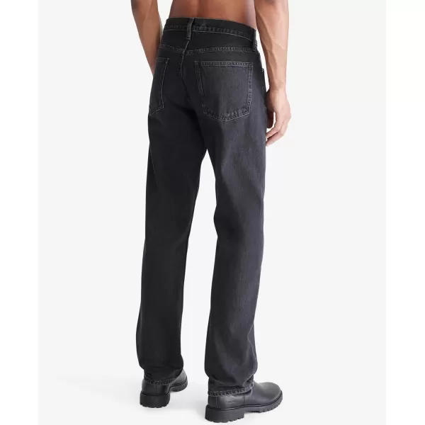 Calvin Klein Mens Straight Fit JeansCk Essential Black