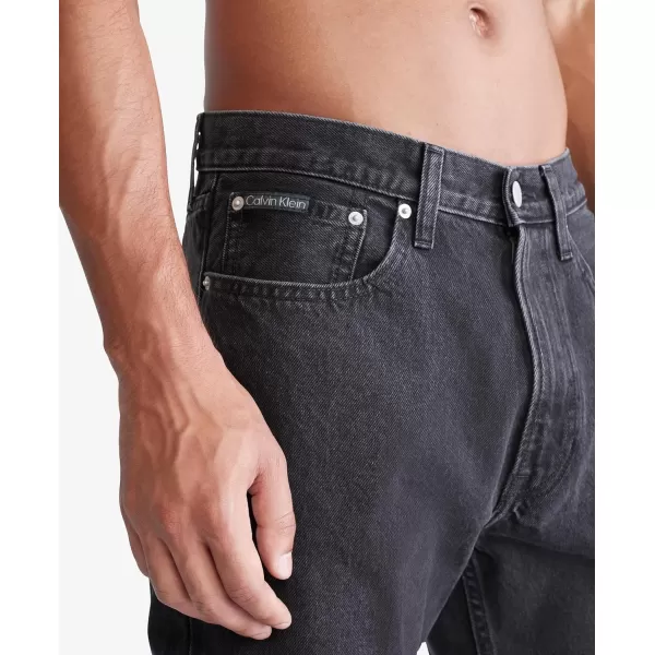 Calvin Klein Mens Straight Fit JeansCk Essential Black