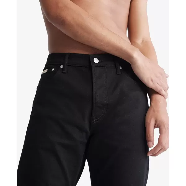 Calvin Klein Mens Straight Fit JeansForever Black