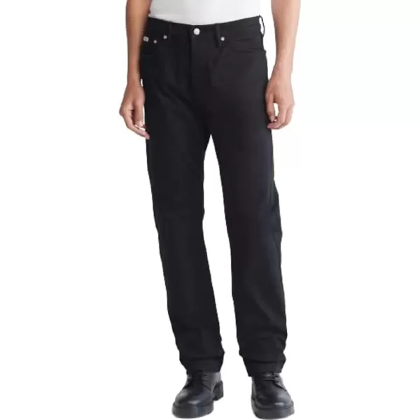 Calvin Klein Mens Straight Fit JeansForever Black