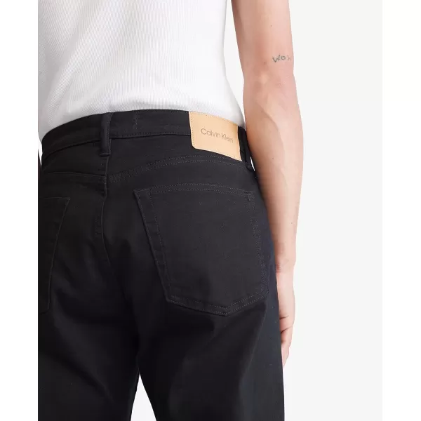 Calvin Klein Mens Straight Fit JeansForever Black