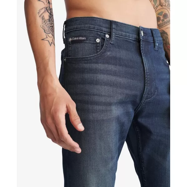 Calvin Klein Mens Straight Fit JeansSlim Straight Boston Blue Black