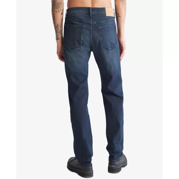 Calvin Klein Mens Straight Fit JeansSlim Straight Boston Blue Black