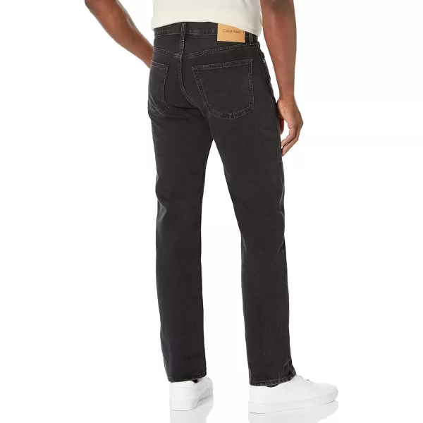 Calvin Klein Mens Straight Fit JeansStandard Straight Ck Essential Black