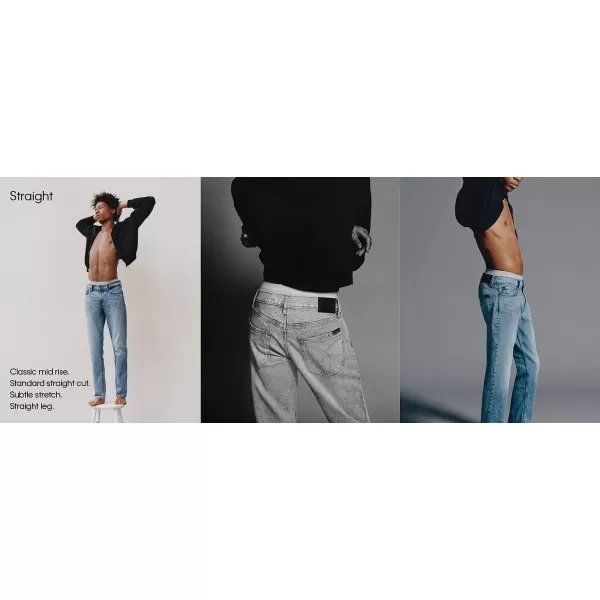 Calvin Klein Mens Straight Fit JeansStandard Straight Hourglass