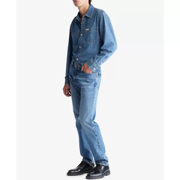 Calvin Klein Mens Straight Fit JeansTinted Ck Stone