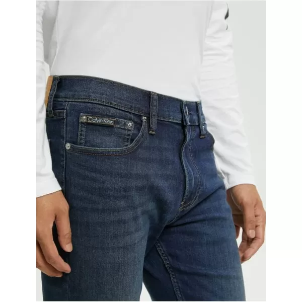 Calvin Klein Mens Straight High Stretch JeansAvedon Dark