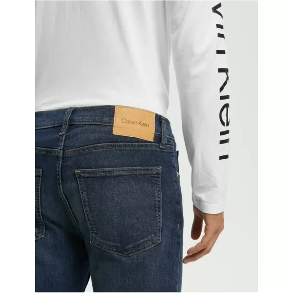 Calvin Klein Mens Straight High Stretch JeansAvedon Dark