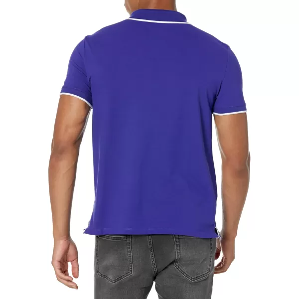 Calvin Klein Mens Stretch Pique Solid Tipped PoloPurple Parade