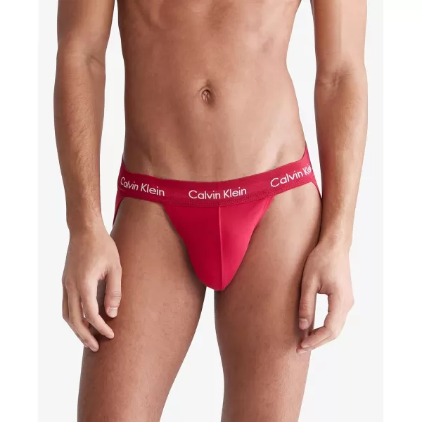 Calvin Klein Mens The Pride Edit 5Pack UnderwearJOCK STRAP Cherry Tomato Persian Red Lemon Lime Aqua Green Blue Ambience