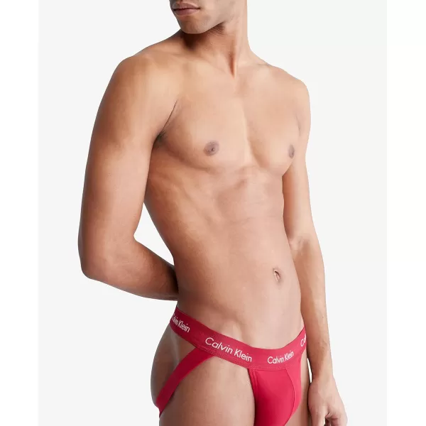Calvin Klein Mens The Pride Edit 5Pack UnderwearJOCK STRAP Cherry Tomato Persian Red Lemon Lime Aqua Green Blue Ambience