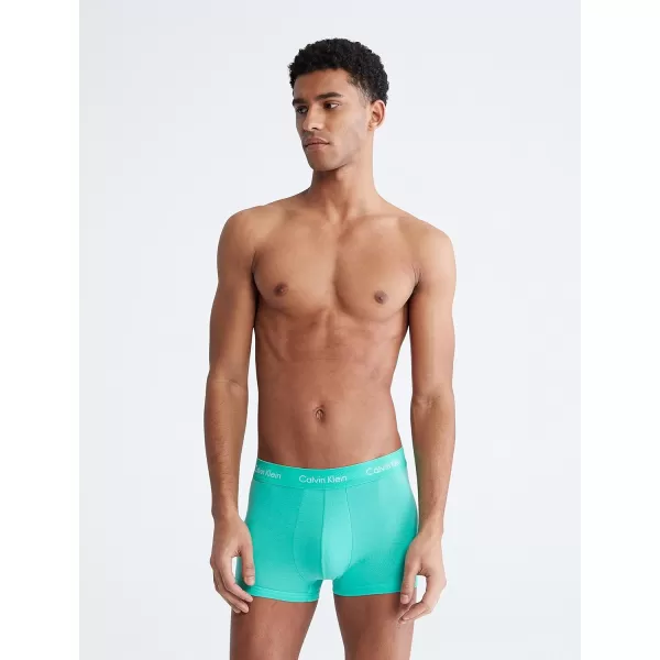 Calvin Klein Mens The Pride Edit 5Pack UnderwearTRUNK Cherry Tomato Persian Red Lemon Lime Aqua Green Blue Ambience