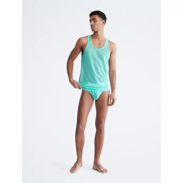 Calvin Klein Mens This is Love Pride Mesh Tank TopAqua Green