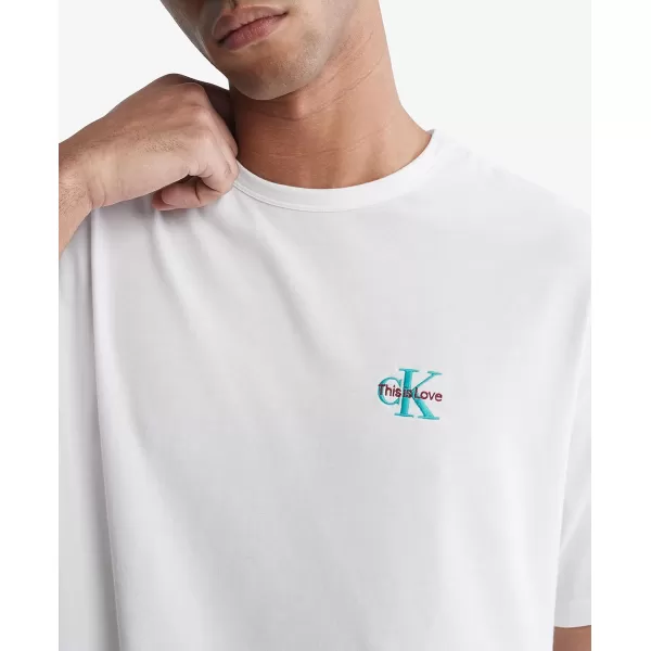 Calvin Klein Mens This is Love Pride Short Sleeve CrewneckWhite