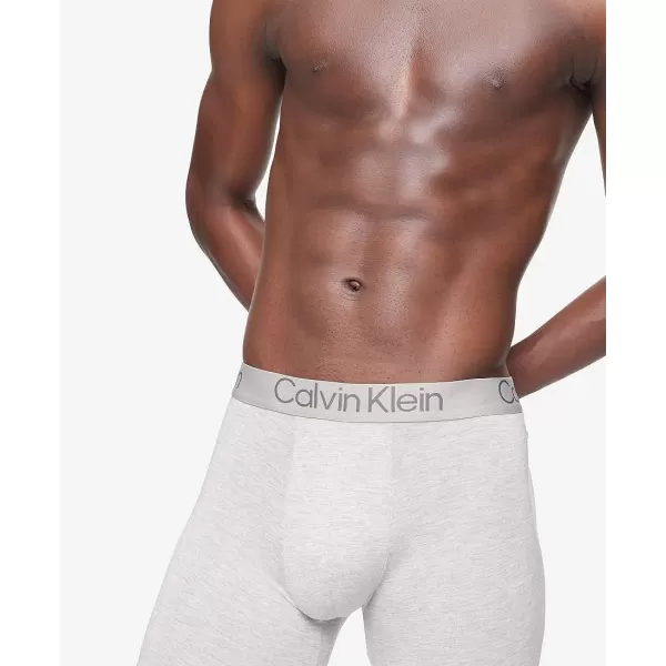 Calvin Klein Mens Ultra Soft Modern Modal Boxer BriefBlack Blue Shadow Grey Heather