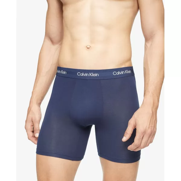 Calvin Klein Mens Ultra Soft Modern Modal Boxer BriefBlue Shadow